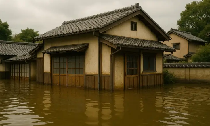 床上浸水の様子1