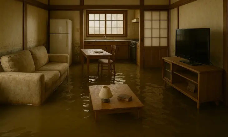 床上浸水の様子2